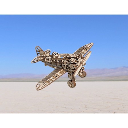 Wooden Model 3D, Ewa, Airplane with a motor-13