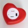 Nightlight heart with a flower LED red 3.2x6x6.5 cm