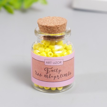 6/0 round beads in the bottle "Bright lemon" 20 g