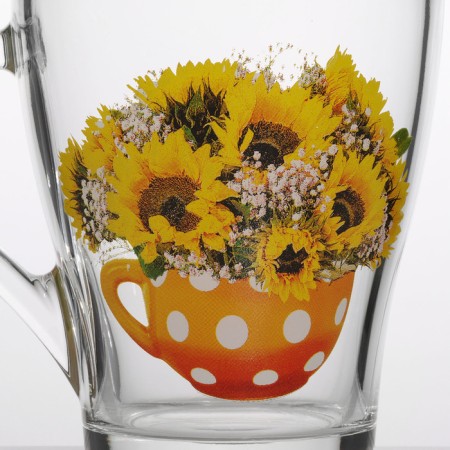Glass Glass "Flower Chalice", 250 ml, MIX drawing-2