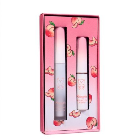 Set for the lip "Persik": balm and lip oil-1
