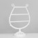 Arfa decoration stand, 34 places, 15 × 28 × 38 cm, white color