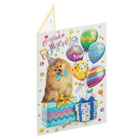 Birthday card!" Dog, gifts-1