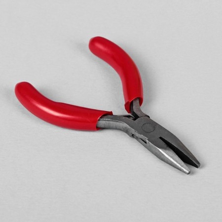 A set of tools for needlework: side skeletons - 7.5 cm, round -liners - 8 cm, thin lugs - 8 cm, silver/red color-2