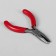 A set of tools for needlework: side skeletons - 7.5 cm, round -liners - 8 cm, thin lugs - 8 cm, silver/red color