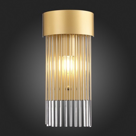 Sconces st. SL1225.201.01. Contatto. 1x60 watts, E27, 15.5x30 cm, golden color-2