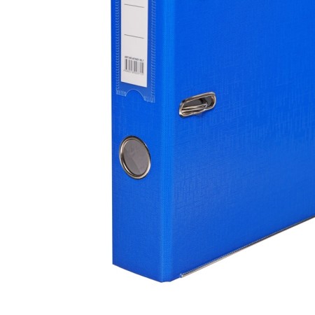 A4, 50 mm, calligrata, PVC, embossing "flax", metal edging, pocket on the spine, collected, blue, mix-1