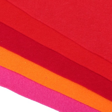 Fetr Color Soft A4 DEVENTE. "Shades of red" 5 colors, 5 sheets, thickness 2 mm-2