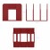 Vertical papers, 3 departments, Erichkrause Techno Marsala, Red