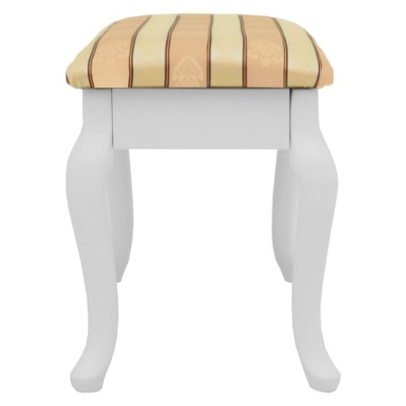 Retro banquet with storage, 550x330x430, white, beige strip-4