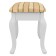 Retro banquet with storage, 550x330x430, white, beige strip