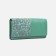 Women's wallet on magnets, green color