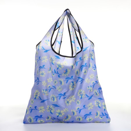 Household bag without fastening, folding, lilac color-1