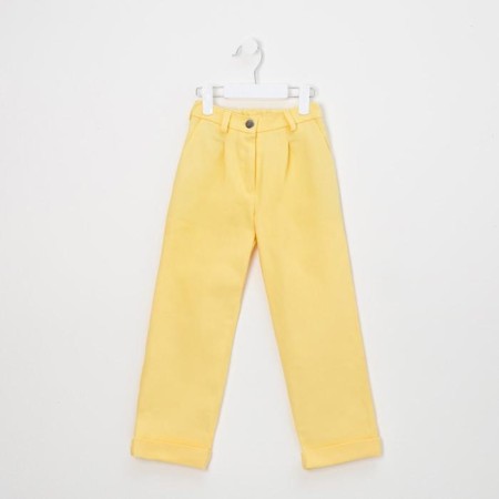 Джинсы для девочки MINAKU: Casual collection KIDS, цвет лимонный, рост 116см-4