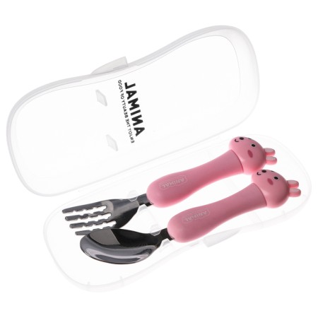 A set of children's cutlery in the case "Zaychat", fork, spoon-8