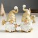 Souvenir Polystone "Grandfather Frost in a gold cap with a flashlight/asterisk" mix 8x5x12 cm