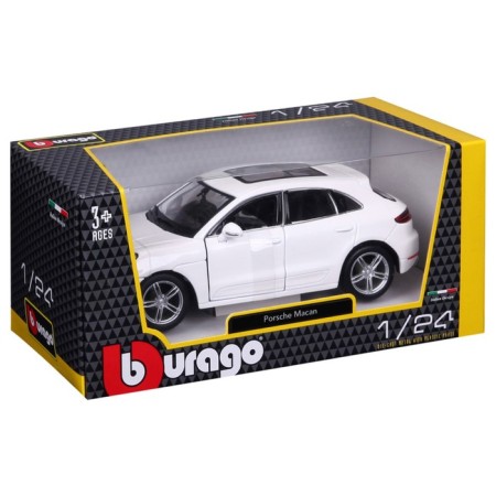 BBURAGO Porsche Macan, Die-Cast, 1:24, opening doors, white color-10