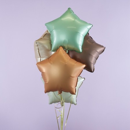 Foil ball 18 "Caramel Satin", star-1