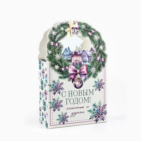 Box the team "New Year's Wreath" 18.4 x 30.4 x 7.3 cm, New Year-1