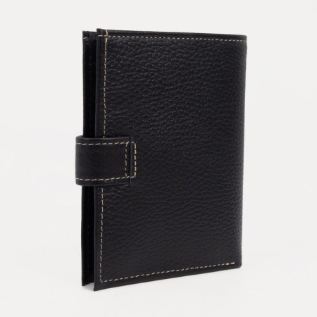 Male purse on the button, black color-1