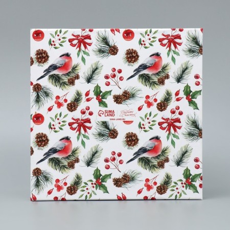 Gift Box "Happiness in the New Year", 22 x 22 x 12 cm, New Year-6