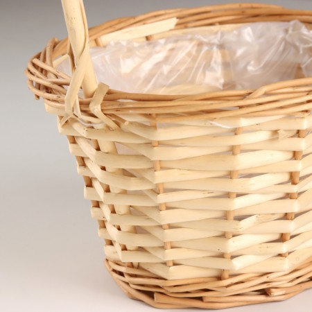 Wicker basket, d19x12xh35 cm, natural, willow-1