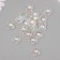 Beads for creativity plastic "Four -leaved flower" set of 20 pcs Transparent pearl. 1.6x1.4 cm 9104