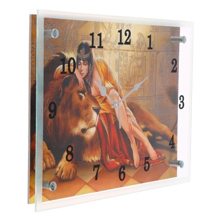 Carty watch is wall-mounted, interior "queen with a lion", silent, 25 x 35 cm-1
