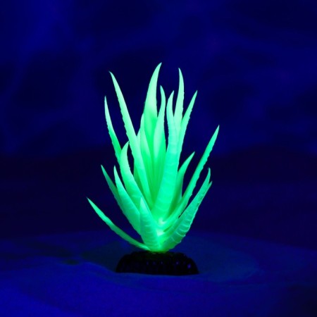 The plant is artificial aquarium, luminous, 10 cm, green-3