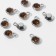 Circle-suspension "Circle" Small 1.3 × 0.9 × 0.2 cm, (set 10 pcs.), Brown color in silver
