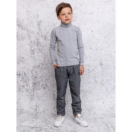 Batik turtleneck for a boy, height 116 cm, color gray melange-1