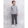 Batik turtleneck for a boy, height 116 cm, color gray melange