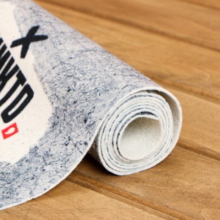 Bath sunbed 150x50 with print "100% man"-3