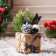 Christmas tree decoration "New Year's gift" 9x11 cm, beige