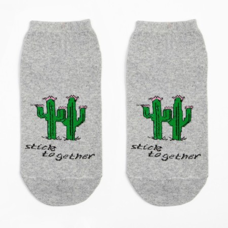 Minaku socks "Cacti", gray color, size 38-39 (25 cm)