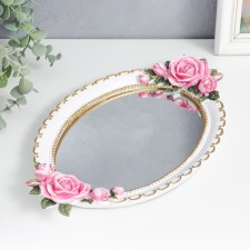 Interior polystone stand with a mirror 
