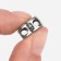 Club for the cord, double, d = 5 mm, 15 × 10 mm, 5 pcs, silver color