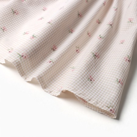 Baby dress I "flowers", height 80-86, beige-3