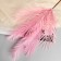 Decor "Feat and Palma" 72 cm, pink