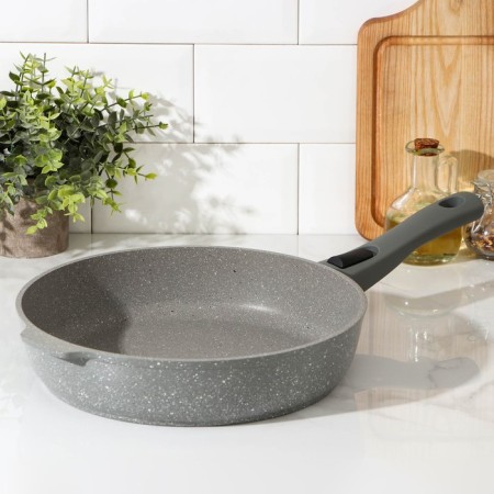 Pan, d = 28 cm, removable handle, anti -stick coating, color light marble
