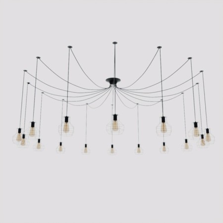Lamp "Spider" 16he27 40W Black Bayerlux-7