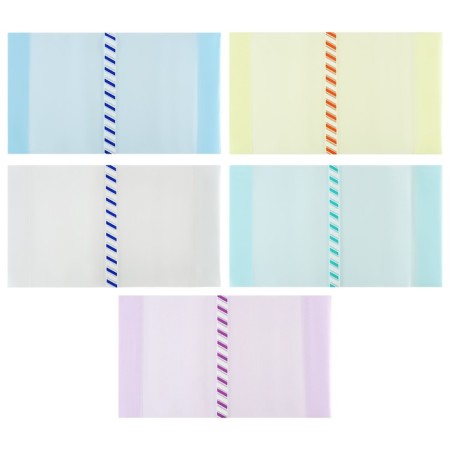 Set of covers PE 5 pieces, 240 x 430 mm, 200 μm, for cops and workbooks, universal, with bookmarks, mix-11