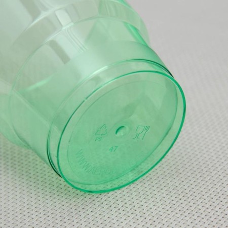 A glass of plastic disposable "Crystal", 200 ml, green color-2