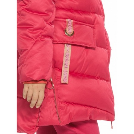Coat for girls, height 104 cm, raspberry color-6