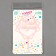 Topper "Happy Birthday", acrylic, pale pink color