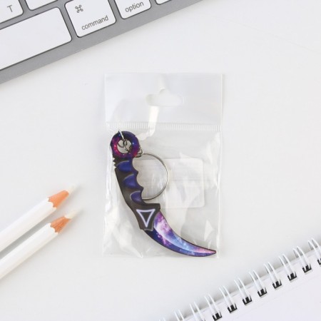 Key keychain "Cerambit", Cosmos, 2.5 x 7 cm-4
