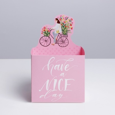 Boxes for mini bouquets "Havy A Nice Day", 12 × 20 × 10 cm-2