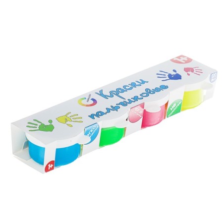 Finger paints, set 4 colors x 30 ml, "color alphabet", fluorescent