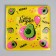 Disposable square plate "Happy Birthday", Avocado, 21 cm