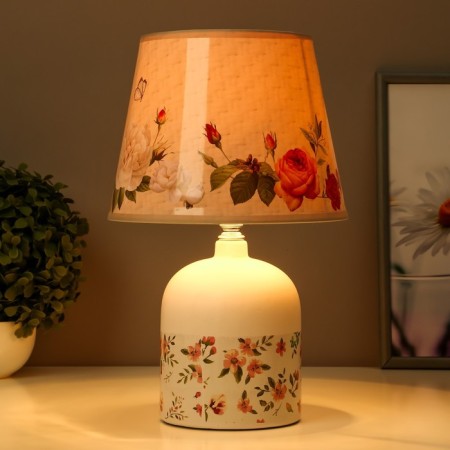 Table lamp "Flowers" E14 15W Beige 31x20x20cm Risalux-1